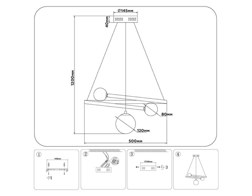 Подвесной светодиодный светильник Ambrella light Comfort LineTech FL66299 фото 2