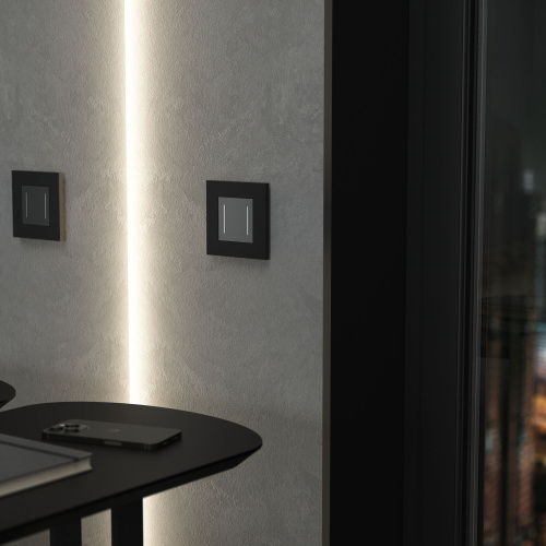 Рамка из поликарбоната на 1 пост Slab черный софт W0012908 фото 4 Рамка из поликарбоната на 1 пост Slab черный софт W0012908 фото 4