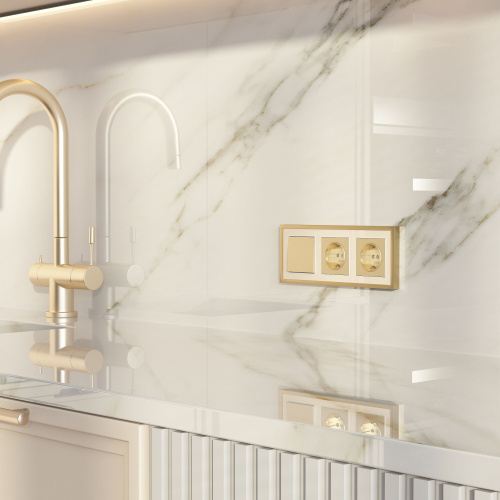 Клавиша для выключателя перекрестного (шампань) W1119011 фото 2 Клавиша для выключателя перекрестного (шампань) W1119011 фото 2