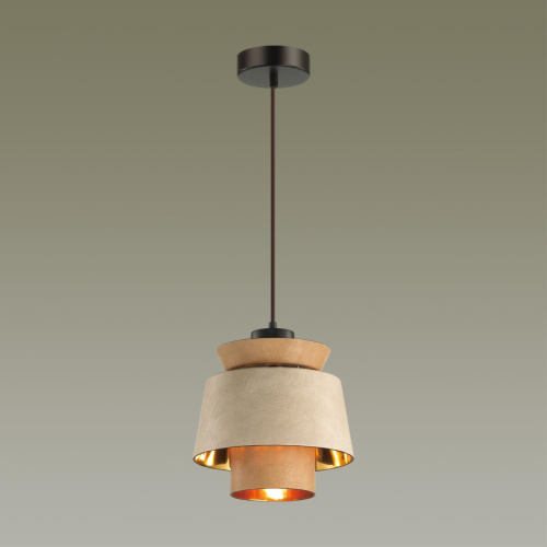 4992/1 PENDANT ODL23 381 св. коричневый/золотой/металл/экокожа Подвес E27 60W KRESSA фото 4 4992/1 PENDANT ODL23 381 св. коричневый/золотой/металл/экокожа Подвес E27 60W KRESSA фото 4