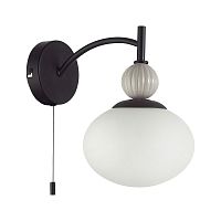 8273/1W NEOCLASSI LN26 041 черный/серый/белый, металл/керамика/стекло Бра Е14 1*40W 220V GLORIYA