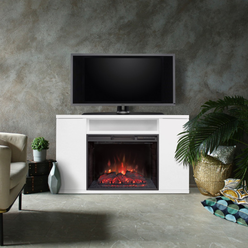 Электрокамин RealFlame Brooklyn 25,5 WT белый с очагом Sparta 25,5 LED фото 9 Электрокамин RealFlame Brooklyn 25,5 WT белый с очагом Sparta 25,5 LED фото 9