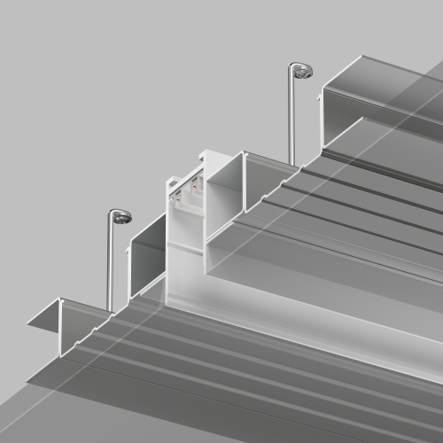 TR2012-WH Встраиваемый шинопровод SMART 2м под ГКЛ, белый фото 5