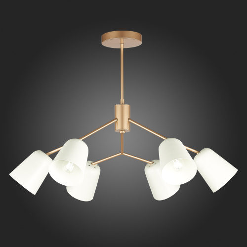 SLE155902-06 Светильник потолочный Золотистый/Белый E14 6*40W MARIO фото 4