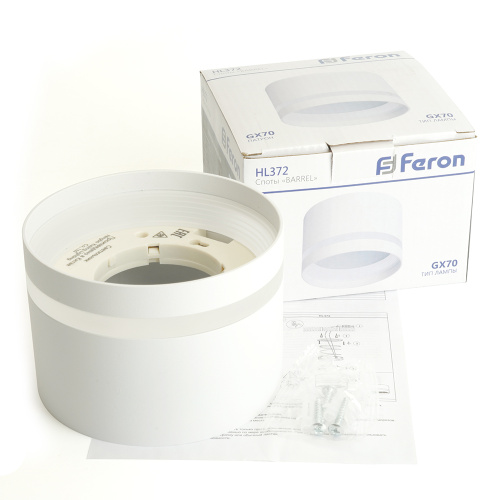 Светильник потолочный Feron HL372 LUNA 25W, 230V, GX70, белый фото 9