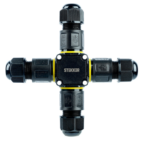 Соединитель-коннектор для проводов X 3-контактный LD557 STEKKER, водонепрониц. пружинный контакт фото 8