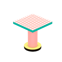 Стол Superlounge Table Red Grid