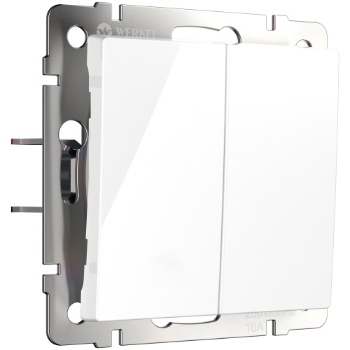 Выключатель двухклавишный с самовозвратом (белый) W1122401 Выключатель двухклавишный с самовозвратом (белый) W1122401