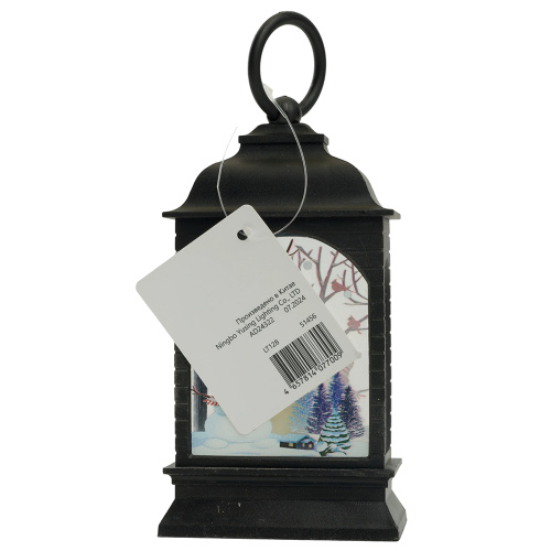 Световая фигура Свеча "Снеговик" 1LED (батарейки в компл), 12,5см, черный, LT128 фото 5