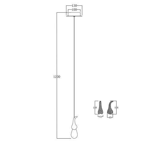 Подвесной светильник OMG07287-1 C2 gold фото 2