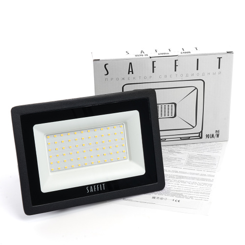 Светодиодный прожектор SAFFIT SFL90-70 IP65 70W 6400K черный фото 2