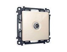 Комплект механизма TV розетки оконечной AMBRELLA VOLT ALFA Бежевый глянец 50-870 MHz 1dB QUANT (AP3130, VM202) MA313010