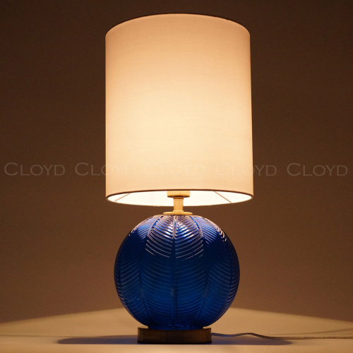 Настольная лампа Cloyd ARBUSS T1 / выс. 61 см - латунь - синее стекло (арт.30120) фото 4