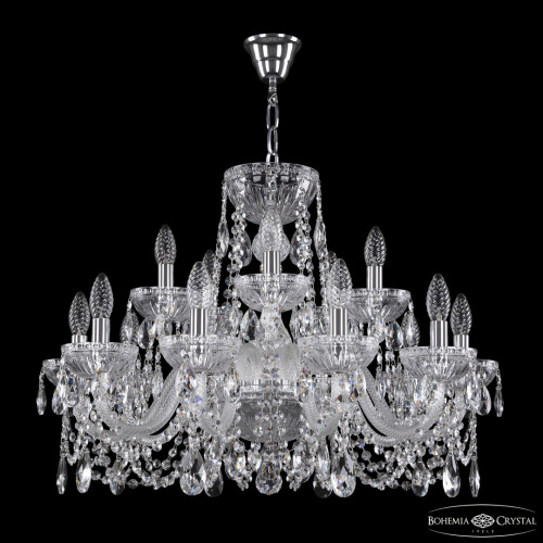 Люстра 5402/10+5/240 Ni Clear/M-1G Bohemia Ivele Crystal (Богемия Ивеле Кристалл) фото 2 Люстра 5402/10+5/240 Ni Clear/M-1G Bohemia Ivele Crystal (Богемия Ивеле Кристалл) фото 2