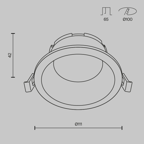 Встраиваемый светильник Technical DL126-GX53-WMG фото 2