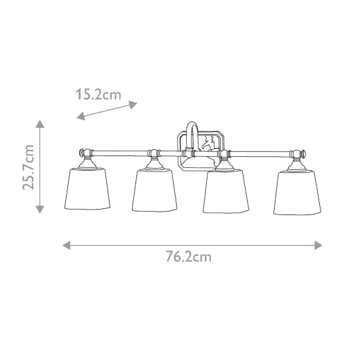 Бра для ванных комнат Feiss, Арт. FE-CONCORD4-BATH фото 6 Бра для ванных комнат Feiss, Арт. FE-CONCORD4-BATH фото 6
