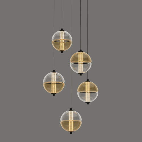 Подвесной светильник MD24022079-5A black/amber фото 2