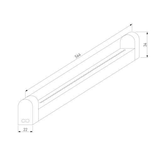 Светильник стационарный светодиодный Led Stick 9 Вт 4200K 60 см 55000/LED фото 2