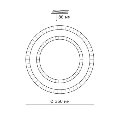 2041/DL PALE SN 197 Светильник пластик/белый/прозрачный LED 48Вт 3000-6300K D350 IP43 пульт ДУ FLOORS фото 3 2041/DL PALE SN 197 Светильник пластик/белый/прозрачный LED 48Вт 3000-6300K D350 IP43 пульт ДУ FLOORS фото 3