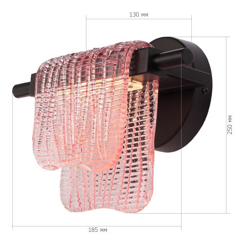 SL6021.401.06 Светильник настенный ST-Luce черный/розовый LED 1*6W 3000K VOILE фото 2