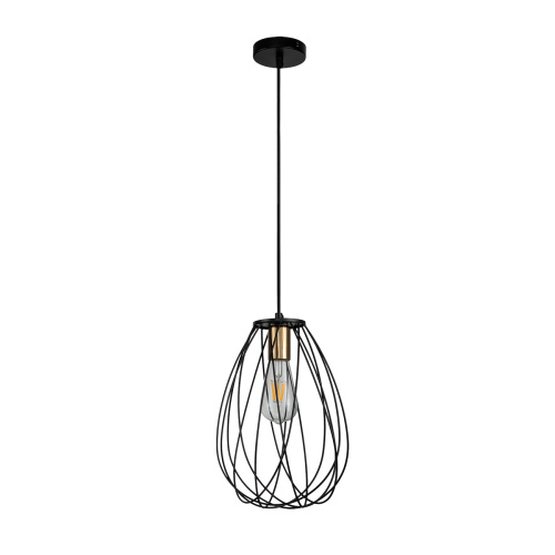 Подвесной светильник Escada 10180/1S E27*60W Black/Brass фото 5