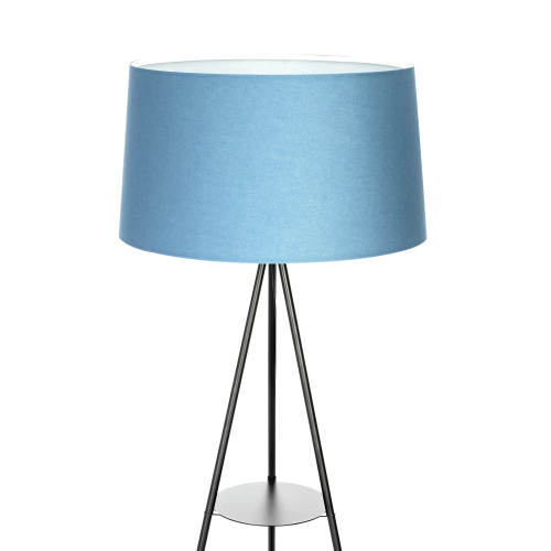 Citilux Рейнер CL806023 Торшер чёрный со столиком и синим абажуром фото 4 Citilux Рейнер CL806023 Торшер чёрный со столиком и синим абажуром фото 4