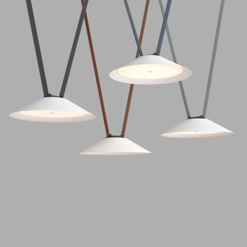 DK5664-WH+BK Cветильник для трека-ремня Belty Smart, серия Flow, со светодиодом, D300*H71мм, 48V DC, 20W, RA90, 120°, 2700-6500K, IP20, белый с черным, алюминий фото 3