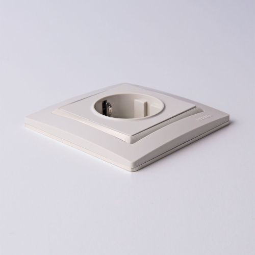 Розетка с заземлением (слоновая кость) W1171003 фото 9