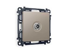 Комплект механизма TV розетки оконечной AMBRELLA VOLT ALFA Серо-бежевый матовый 50-870 MHz 1dB QUANT (AP3730, VM202) MA373010