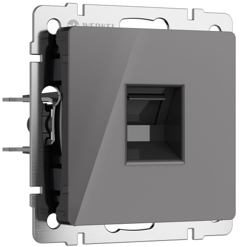 Розетка Ethernet RJ-45 (графит акрил) W1181044 Розетка Ethernet RJ-45 (графит акрил) W1181044