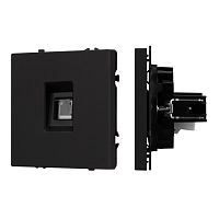 Механизм телефонной розетки SCT-NOBE-MTL1-SFPL-BK (RJ-11, 4C) Arlight 054301