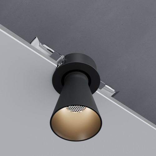 светильник встраиваемый с антибликовой решеткой Bell 8W 3000K черный 25097/LED фото 5 светильник встраиваемый с антибликовой решеткой Bell 8W 3000K черный 25097/LED фото 5