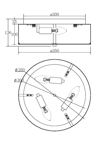 Потолочный светильник Maytoni MOD096CL-03CH фото 6 Потолочный светильник Maytoni MOD096CL-03CH фото 6