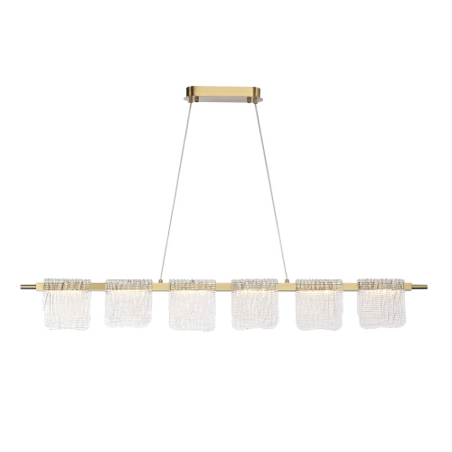 SL6021.203.36 Светильник подвесной ST-Luce золотистый/прозрачный LED 1*36W 3000K VOILE фото 4