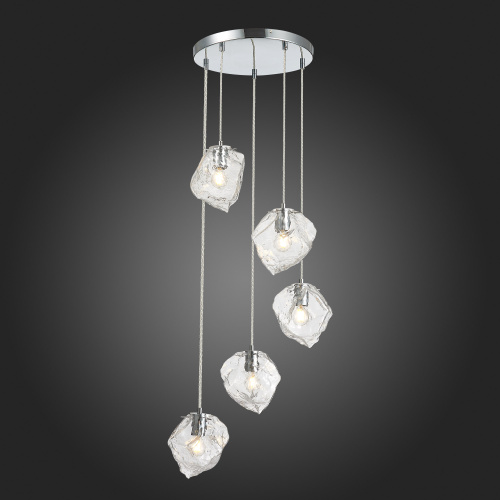 SL1175.103.05 Светильник подвесной ST-Luce Хром/Прозрачный E14 5*40W PORTICI фото 9