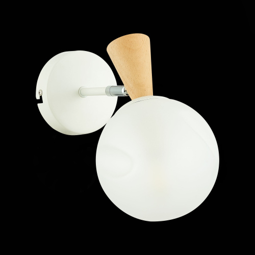 SLE220701-01 Светильник настенный Белый, Светлое дерево/Белый E14 1*40W CATANIA фото 5