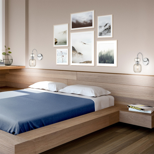 Настенный светильник Escada 1141/1A E14*60W Chrome/Beige фото 6 Настенный светильник Escada 1141/1A E14*60W Chrome/Beige фото 6