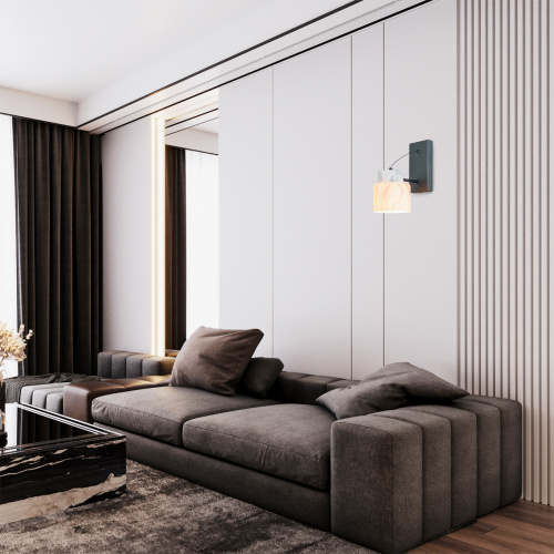 Настенный светильник Escada 1173/1A E27*60W Black/Marble white фото 2 Настенный светильник Escada 1173/1A E27*60W Black/Marble white фото 2