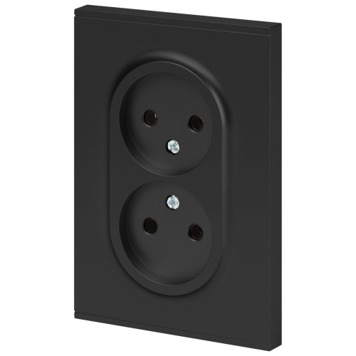 Розетка ЭРА Arktik 16-2107-05 без заземления двойная 2X2P 16А-250В антрацит Б0071685 фото 5