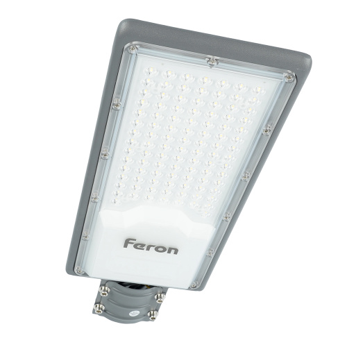 Светодиодный уличный консольный светильник Feron SP3034 80W 6400K 230V, серый фото 5