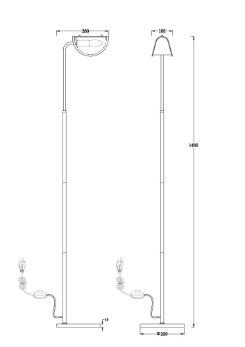 Напольный светильник (торшер) Freya FR5228FL-01C фото 2