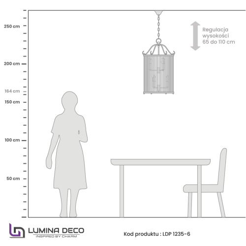 Подвесная люстра Lumina Deco Boston LDP 1235-6 CHR фото 9 Подвесная люстра Lumina Deco Boston LDP 1235-6 CHR фото 9