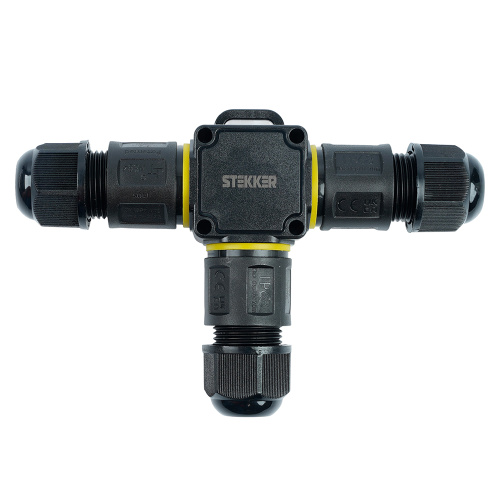 Соединитель-коннектор для проводов T 3-контактный LD556 STEKKER, водонепрониц. пружинный контакт фото 5