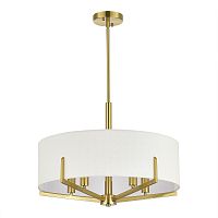 SLE3010-303-05 Светильник подвесной Латунь/Белый E14 5*40W LINTON
