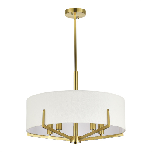 SLE3010-303-05 Светильник подвесной Латунь/Белый E14 5*40W LINTON SLE3010-303-05 Светильник подвесной Латунь/Белый E14 5*40W LINTON