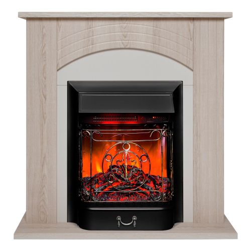 Электрокамин RealFlame Hanna STD LO светлый дуб с очагом Majestic Lux Black RC фото 2
