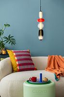 Подвесной светильник Cloyd SUPERNOVA-A P1 / выс. 65 см - 4 яруса - черный - красн. стекло (арт.11402)