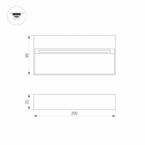 Уличный настенный светодиодный светильник Arlight LGD-Trace-S200x80-8W Warm3000 029961 фото 2