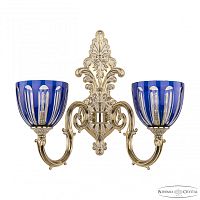 Бра бронзовые с хрусталём 7203B15/2/210 GW P1 U Clear-Blue/H-1H