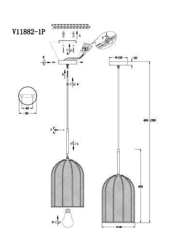 Светильник подвесной Moderli V11882-1P Yarn фото 7
